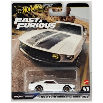 Hot Wheels 1:64 FFP - Ford Mustang Boss 302 1969 white